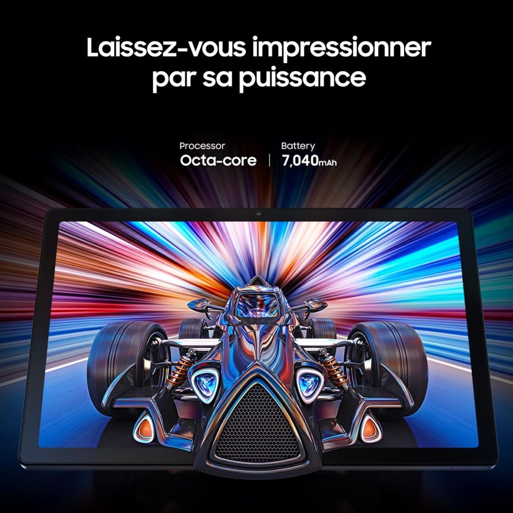 La tablette Samsung A8 utilise un processeur octa-core et une batterie de 7040 mAh.